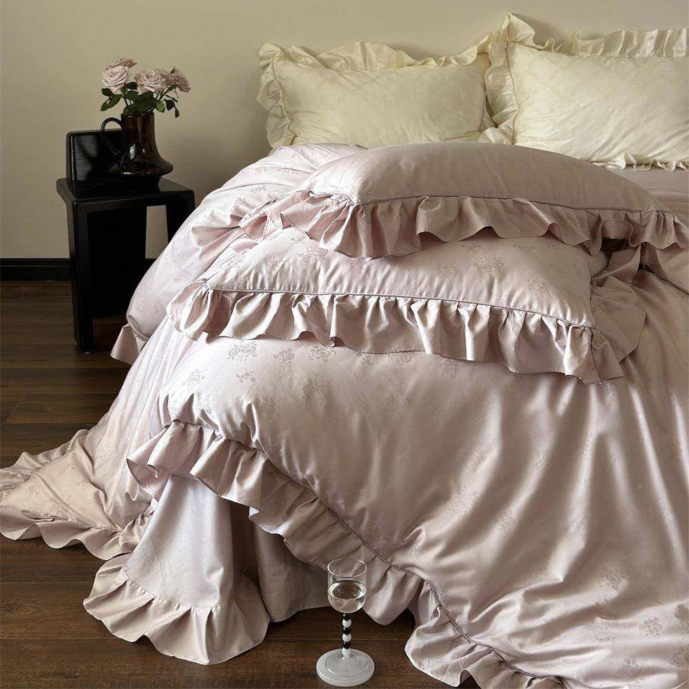 古典欧季式风女水洗50亲贡缎提花生卧室UCU肤四款床上用品四件套,淘宝优惠券,粉丝福利购,淘宝优惠卷