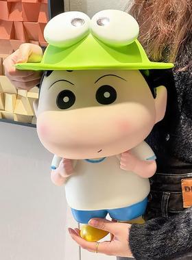 蜡笔小新装饰摆件玄关入户门摆件客厅桌面装饰摆件大号青蛙小新