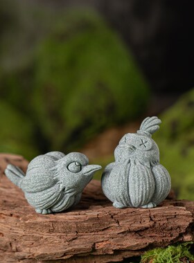 可爱小鸟茶宠茶玩摆件创意蒜头鸟算瞭线香插香托香座客厅茶桌装饰