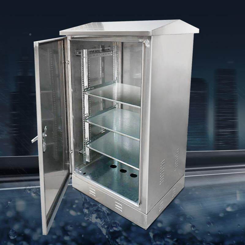 Outdoor stainless steel network cabinet 24U floor-standing monitoring power control equipment water equipment chassis weak current exchange 500*600*