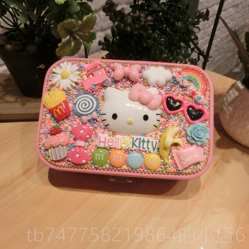 Authentic creative cartoon jewelry box wooden children's jewelry box latex DIY children's IY jewelry box oil earrings ring storage