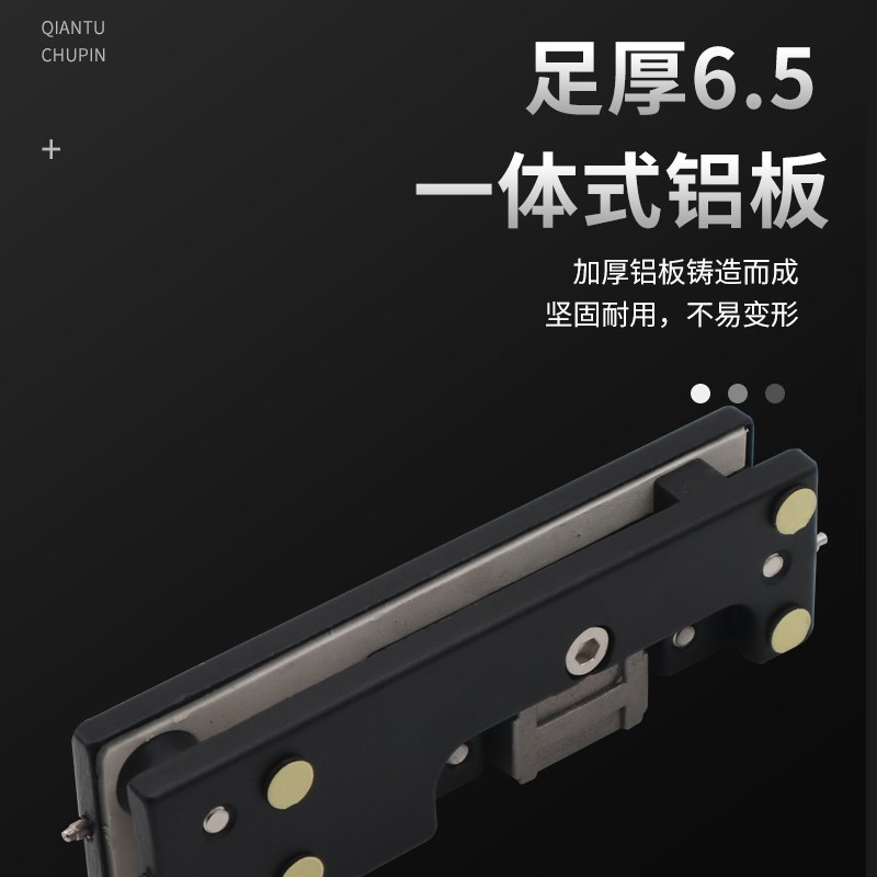 304 铝夹通用无框地弹簧门配件玻璃门曲上下门夹通用一字小夹 - 图1