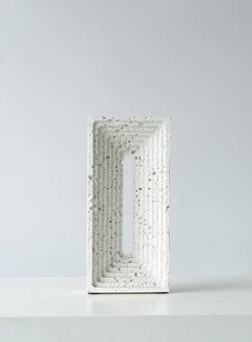 欧0420创意白色树脂摆件样板房软桌售楼部卧室北书房客厅面玄关装