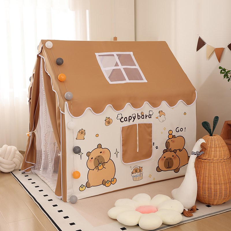 儿童帐篷游戏屋室内女孩男孩小房子宝宝床上玩具屋过家家公主城堡 - 图0