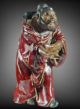 石湾陶瓷公仔国家大师工艺实用礼品家居门厅装饰钟馗家居摆件