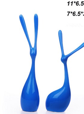 创意家居工艺品抽象简约现代兔子家居小摆件客厅玄关电视柜装饰品