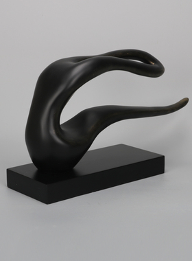 软装极简电视柜客厅桌面黑色女人人体线条抽象人物家居饰品小摆件