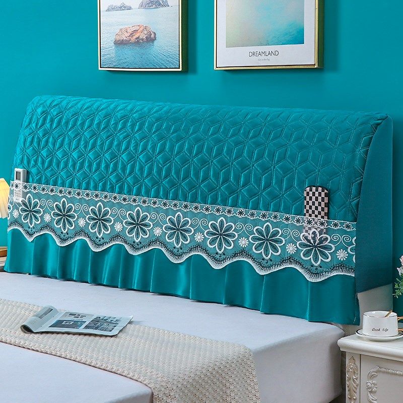 床头罩套加厚夹棉软包四季通用全包简单大方简约弹性防尘罩加棉,淘宝优惠券,粉丝福利购,淘宝优惠卷