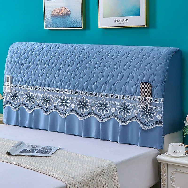 床头罩套加厚夹棉软包四季通用全包简单大方简约弹性防尘罩加棉,淘宝优惠券,粉丝福利购,淘宝优惠卷