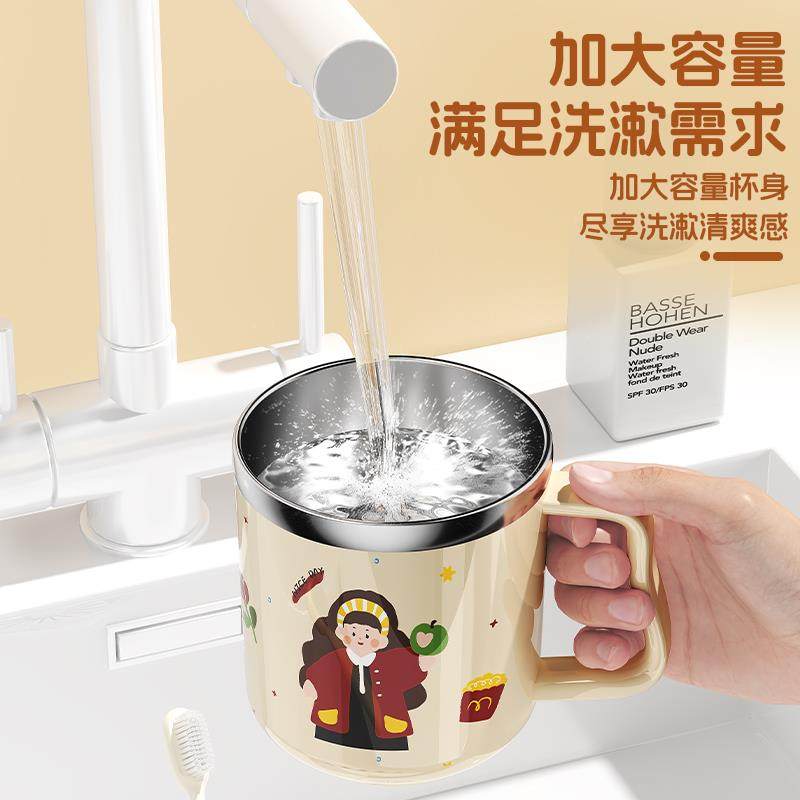 【日本进口】不锈钢漱口杯牙刷杯一家三口儿童刷牙杯子四口洗漱杯,淘宝优惠券,粉丝福利购,淘宝优惠卷