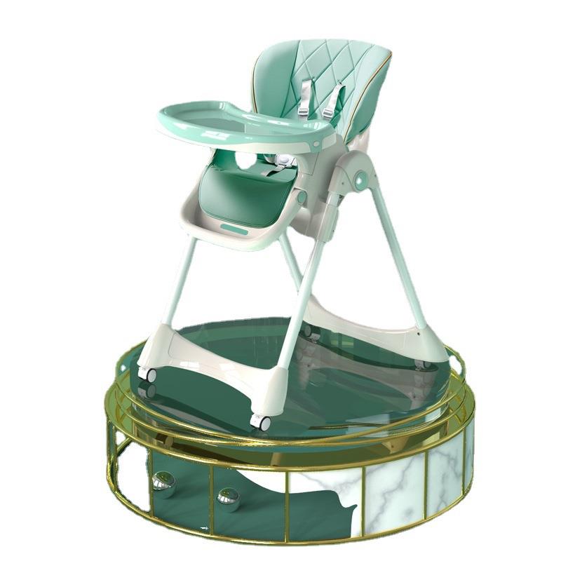 Stackable baby dining chair - 6-year-old growing children's folding dining chair with adjustable 0 backrest and 846 multifunctional dining table