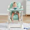 Stackable baby dining chair - 6-year-old growing children's folding dining chair with adjustable 0 backrest and 846 multifunctional dining table