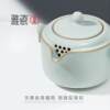 Authentic porcelain kiln quick cup portable Ru style travel tea set one pot one cup elegant azure ice cracked slices