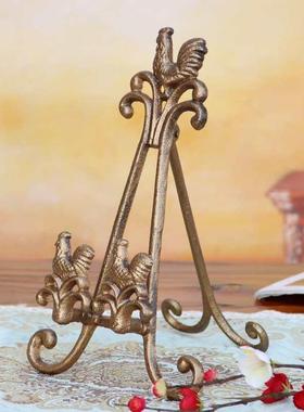 轻奢盘子支架展示盘架居客厅酒thhu+%lo玄关桌面柜画架相框装饰件