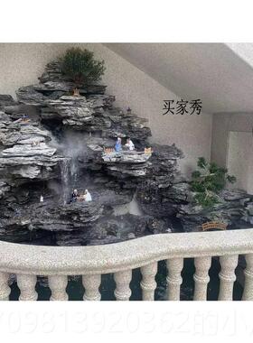 高档假山盆景件陶瓷人装物二人对下棋围棋雅趣摆鱼池家居桌书屏风