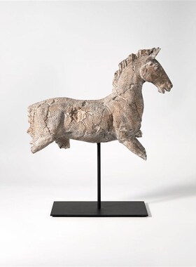 【一马当先】侘寂风格抽象艺术马摆件家居装饰样板间书房玄关摆件