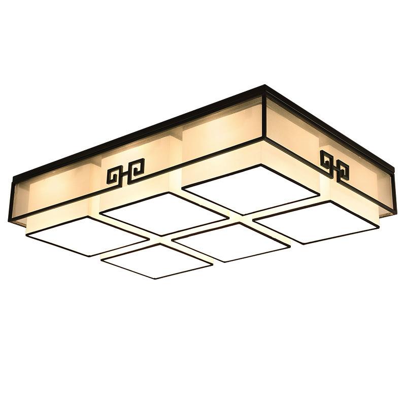 新中式吸顶灯led中国风灯具复古长方形客厅灯现代简约餐厅卧室灯 - 图3