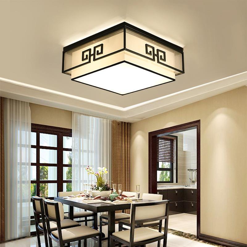 新中式吸顶灯led中国风灯具复古长方形客厅灯现代简约餐厅卧室灯 - 图2