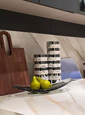 简约现代创意砧板餐板摆件样板间售楼处酒店厨房桌面家居装饰品