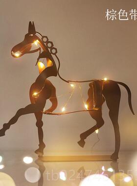 正品马雕塑桌面摆件办公书房客厅电视柜摆件高室感级小众马上钱有