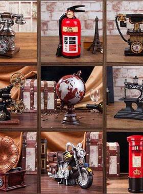 民国复古老式陈列拍照道具店铺酒柜做旧软装饰小摆件模型