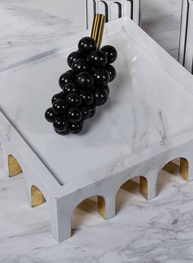 新品创白拱门艺术摆盘件家居DS8426餐桌果树色脂工艺意品家居装饰