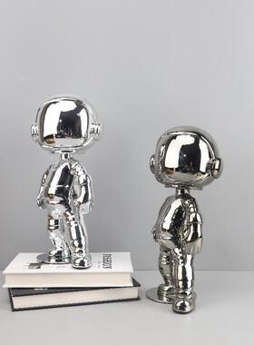 欧轻奢电镜面太件空人物雕1191塑摆玄关酒店电视柜样式镀板房家居