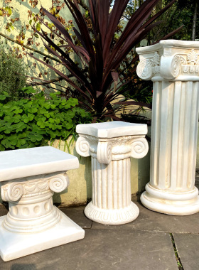 欧式复古花盆罗马柱摆件底座花架婚庆仿古户外柱子装饰落地摆件柱