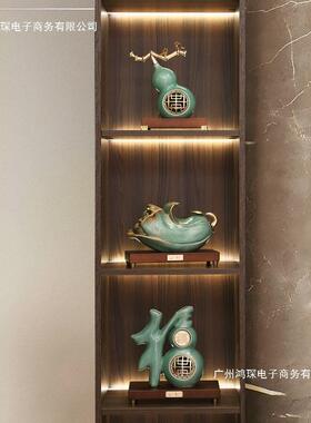 直销新中式办公室厅书房摆柜件中国风酒客装smmmh100饰博古架品玄