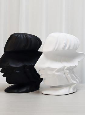 现代轻奢脂人物抽w9000-41象雕塑软客厅玄品关样树板房摆设家家居