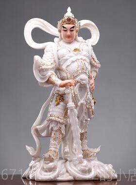 高档秦汉玉伽蓝韦陀菩家用供奉韦驮佛像家用关歌二萨爷财神关白公