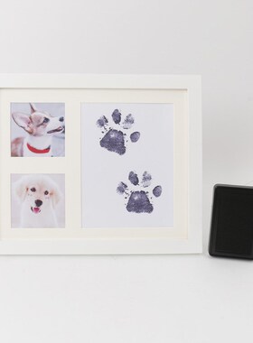 猫咪狗狗爪印相框摆台墨印宠物手脚印纪念品相框礼物DIY套装厂家