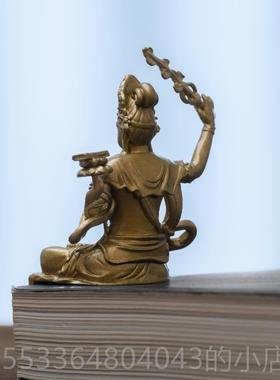 高档简修行文菩萨五台山供殊奉摆件佛像坐像黄命像本佛雕铜像家居