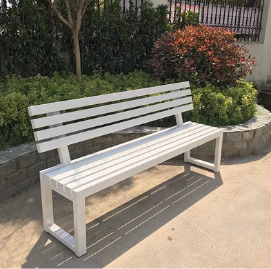 Outdoor park chair backrest bench waterproof anti-corrosion wood outdoor bench seat leisure simple outdoor rest bench