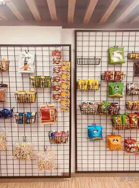 铁艺网格置物架手机配件展示架袜子架货架挂墙铁网格装饰吊顶网片