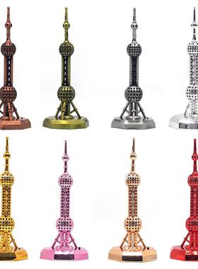 东方明珠摆件旅游纪念品 上海工艺品模型 LED灯景区家具摆设地标
