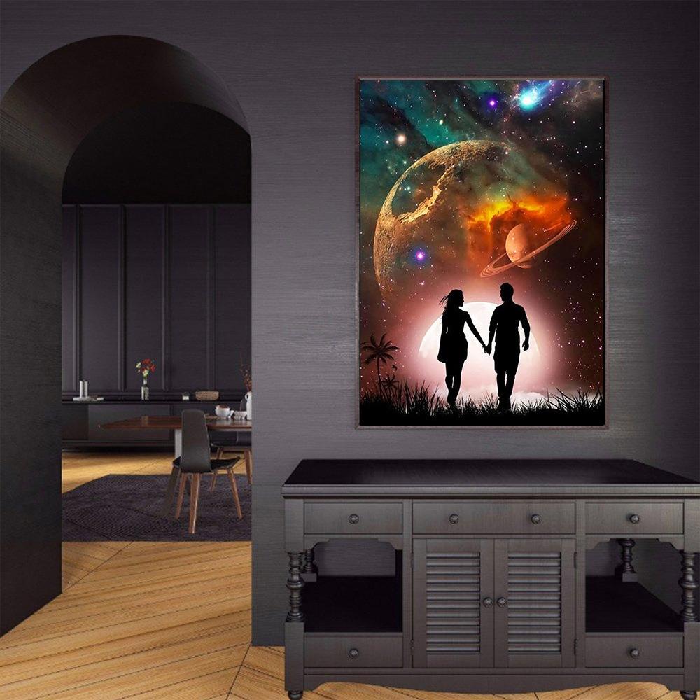 5d钻石画新款满钻人物夜景客厅手工水晶点贴钻砖石贴画十字绣 - 图1