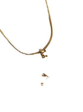 项链女士轻奢复古祖母绿迷你单钻项链女高级感锁骨链简约精致饰品