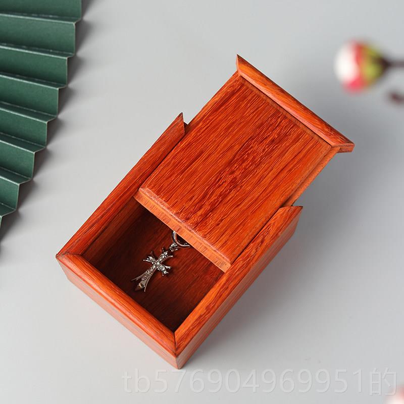 New rosewood boy jewelry box solid wood small square box ear jewelry box desktop sundry box needle ring wood