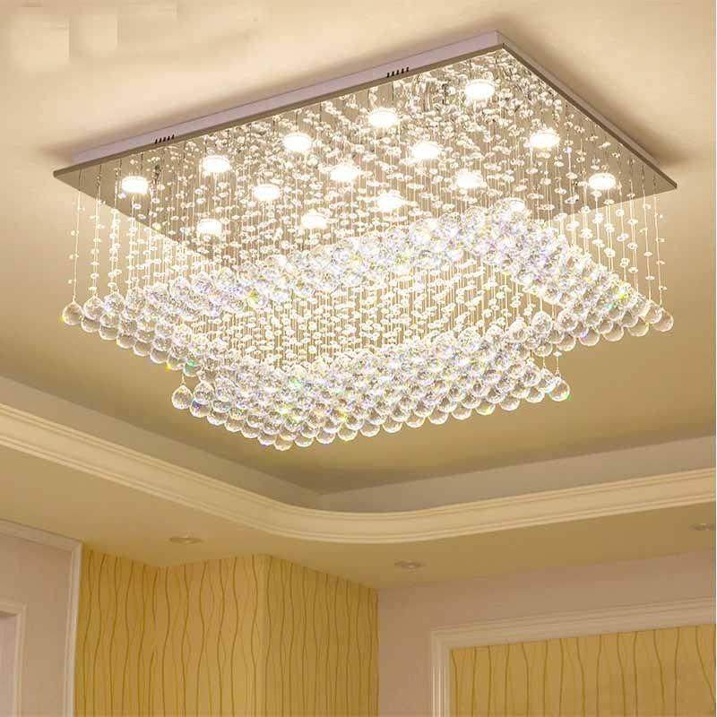 现代LED灯客厅卧吸顶灯华水晶吊灯室餐厅786吊灯豪方形水晶具灯,淘宝优惠券,粉丝福利购,淘宝优惠卷
