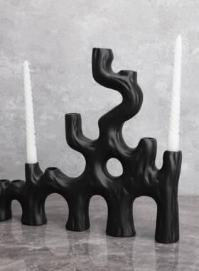 代简0039约树客枝烛台装品样板房卧室饰厅餐厅茶几书房现家居玄关