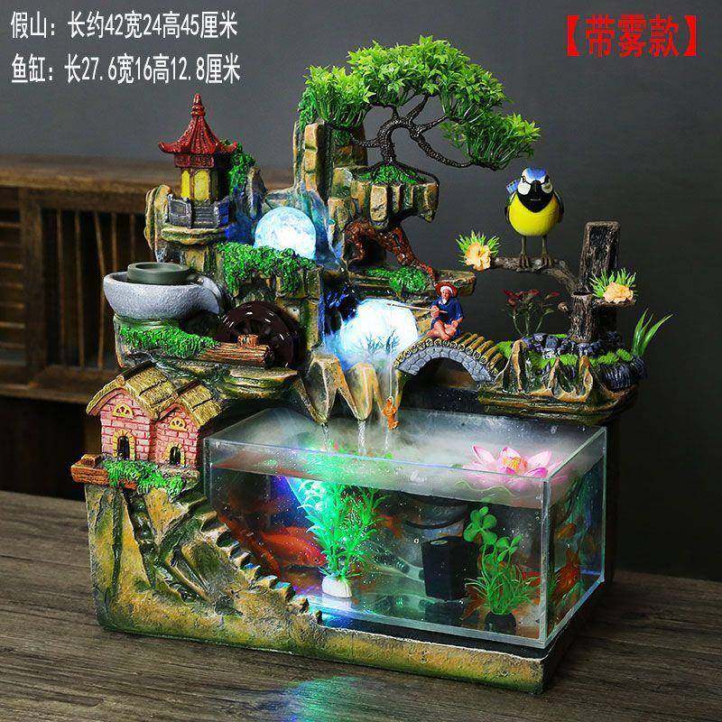 亚客克力鱼缸水族箱假流水喷泉招财摆轮件OTE厅家山用流水器鱼缸,淘宝优惠券,粉丝福利购,淘宝优惠卷