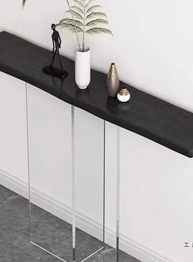 玄关桌窄子轻奢亚木克靠墙自然边原力台F99M9765入户正对门柜简约