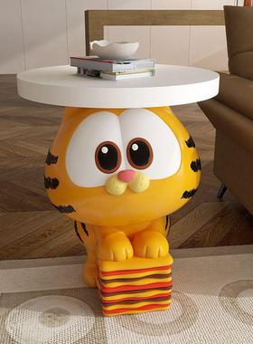 摆创意小加菲猫沙发角边几客厅pxx7J6MM可动几床头移柜落地托盘软