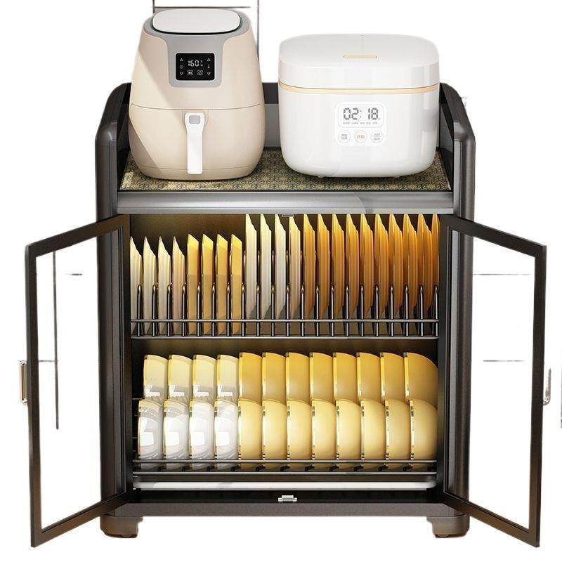 碗柜厨房置层物架多台面密封防尘铝金合橱柜放碗碟盘沥水子收XJE,淘宝优惠券,粉丝福利购,淘宝优惠卷