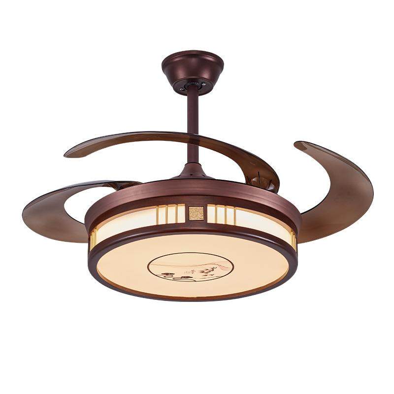 全光谱新中式餐厅吊扇灯护眼复古茶室吊灯客厅卧室静音电风扇吊灯,淘宝优惠券,粉丝福利购,淘宝优惠卷