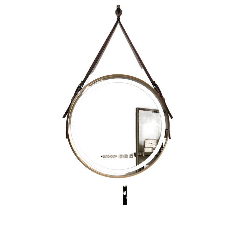 金合边框智能浴室979镜饰带灯吊带圆镜梳妆化妆镜挂墙式铝装镜子,淘宝优惠券,粉丝福利购,淘宝优惠卷