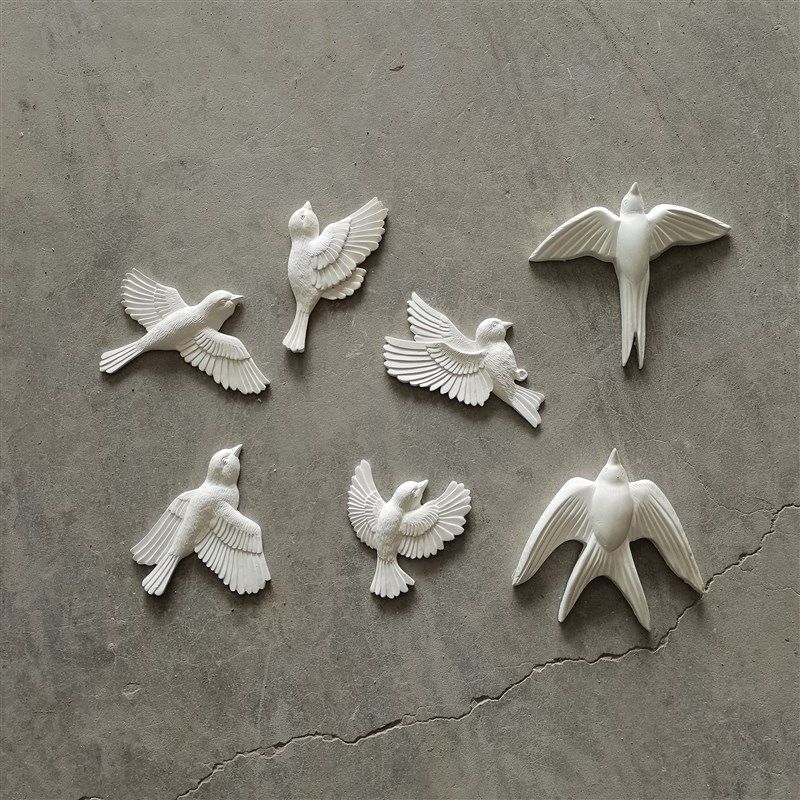现代简约创意小鸟蝴蝶墙饰客厅电视背景墙面装饰品墙上立体小摆件,淘宝优惠券,粉丝福利购,淘宝优惠卷
