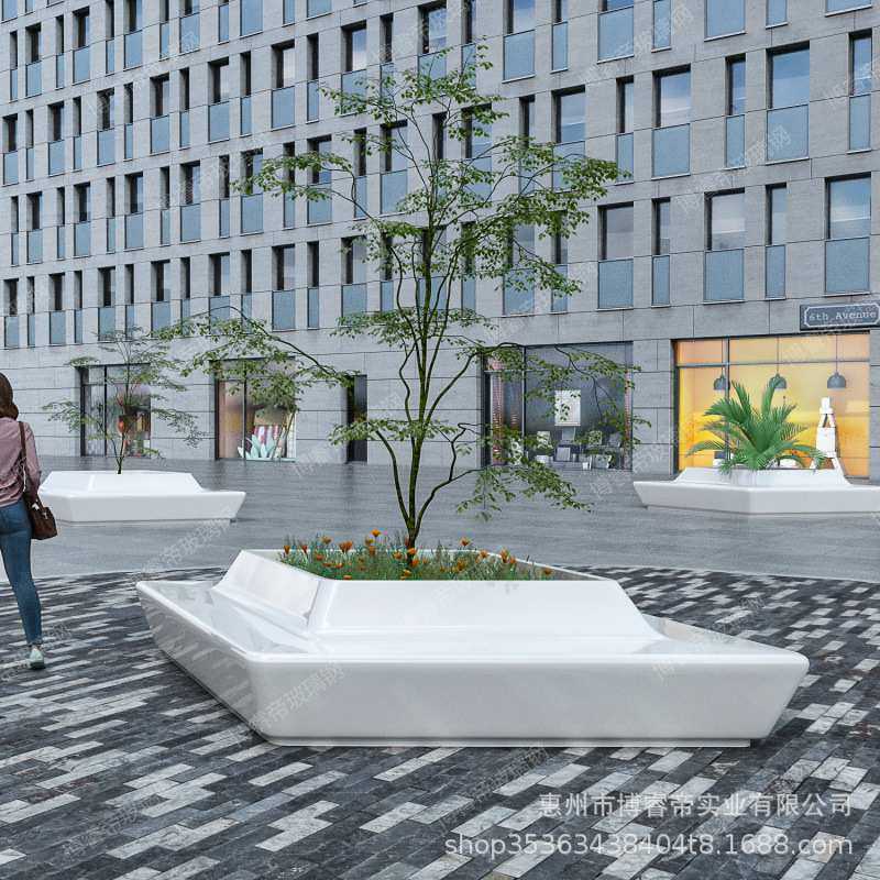 玻璃钢树池园林种植池移动景观休闲座椅大型学校户外坐凳发光座椅,淘宝优惠券,粉丝福利购,淘宝优惠卷