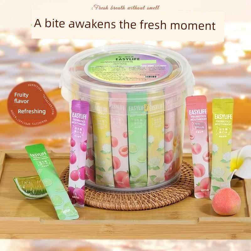果味萃取漱口水便携式清洁口腔食物残留温和不辣嘴60条桶装囤货装,淘宝优惠券,粉丝福利购,淘宝优惠卷